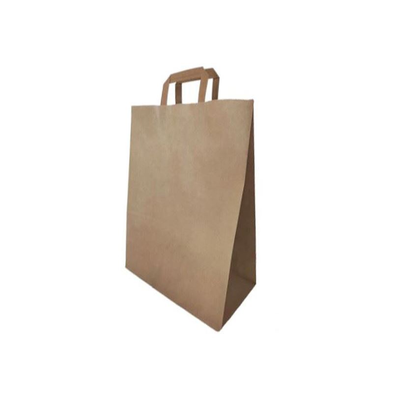 Torba papierowa brązowa z uchem płaskim 320x160x420 250szt