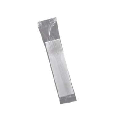 komplet sztućców transparentnych a'250 widelec, serwetka