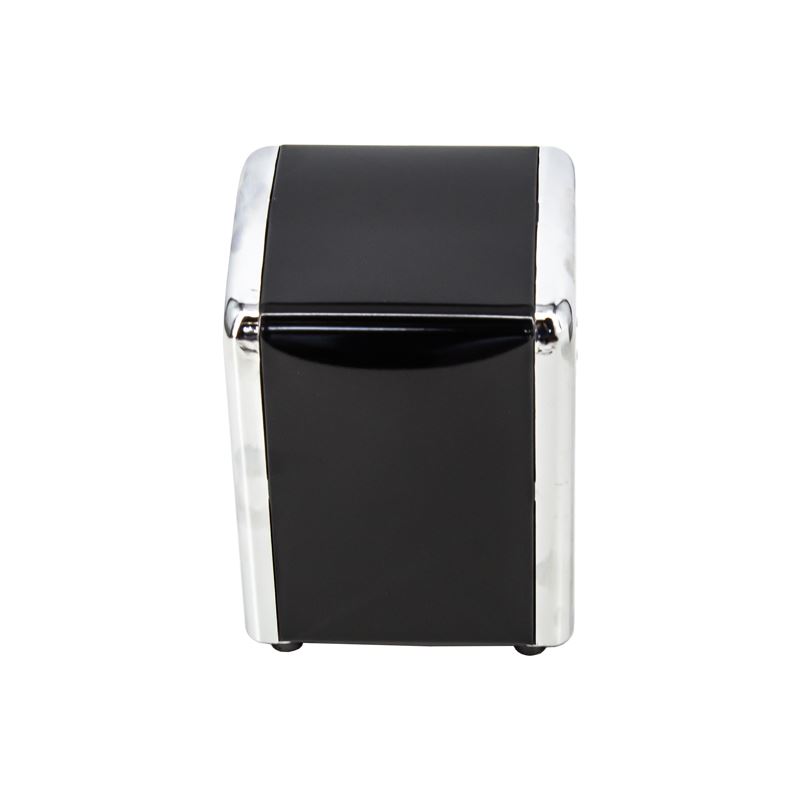 Dozownik, dyspenser czarny metalowy do serwetek 17x17 N2