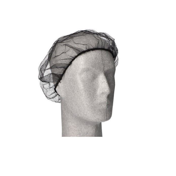 Czepek czarny siateczka nylon 100szt