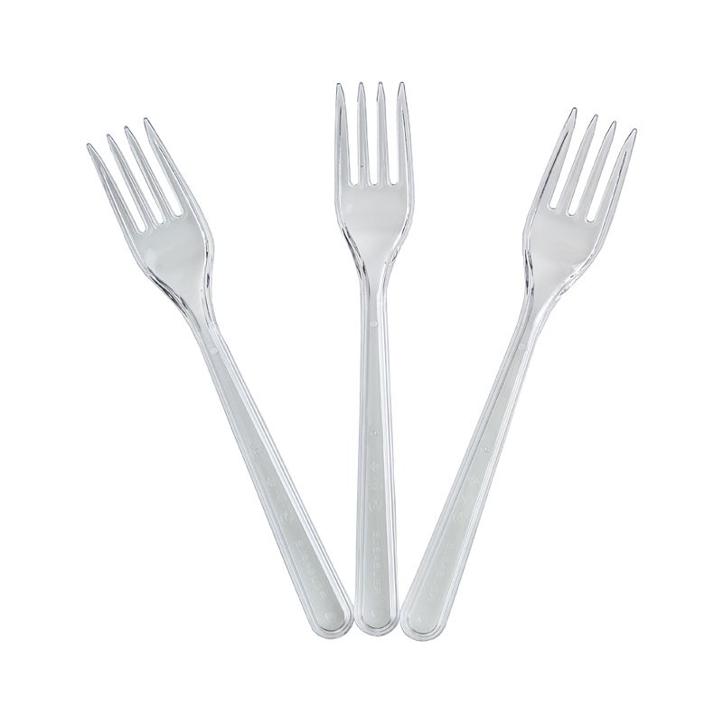 Widelec plastikowy transparentny SUPERIOR 50szt