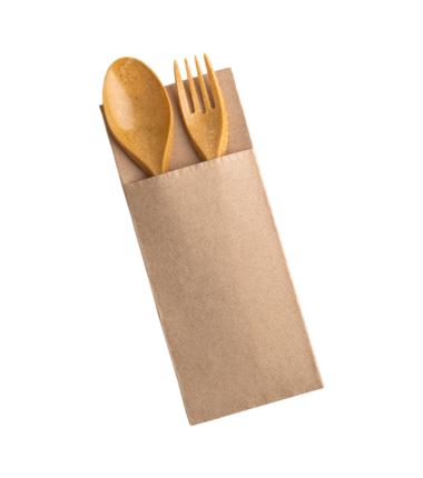 Etui na sztućce kraft "KANGUREK" serwetka 2W 100szt