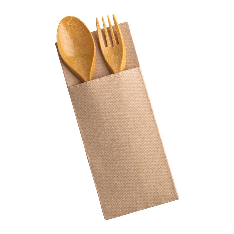 Etui na sztućce kraft "KANGUREK" serwetka 2W 100szt
