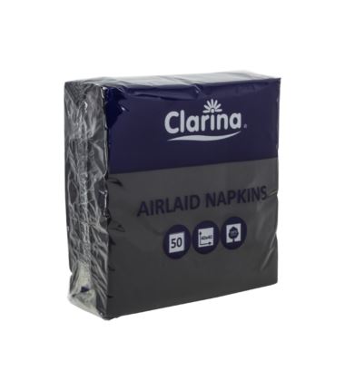 Serwetki flizelinowe 40x40 składane 1/4 czarne 50szt