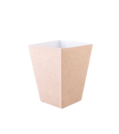 Kubełek tekturowy kwadratowy kraft 3L 100szt
