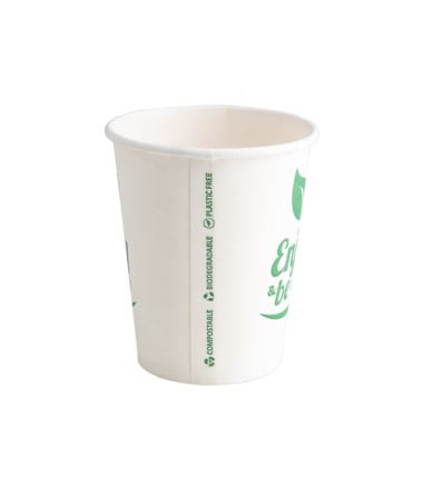 Kubek papierowy PLASTIC FREE 250ml 80mm z nadrukiem 50szt