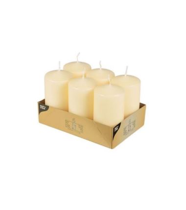 Świece pieńkowe kremowe 60mm h115mm 6szt