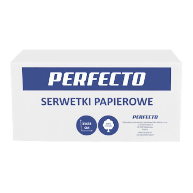 Serwetki 33x33 składane 1/4 2W białe 250szt