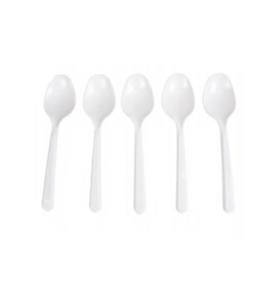 Łyżka plastikowa biała REUSE 50szt