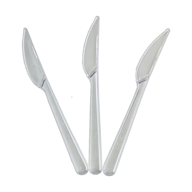 Nóż plastikowy transparentny SUPERIOR 50szt