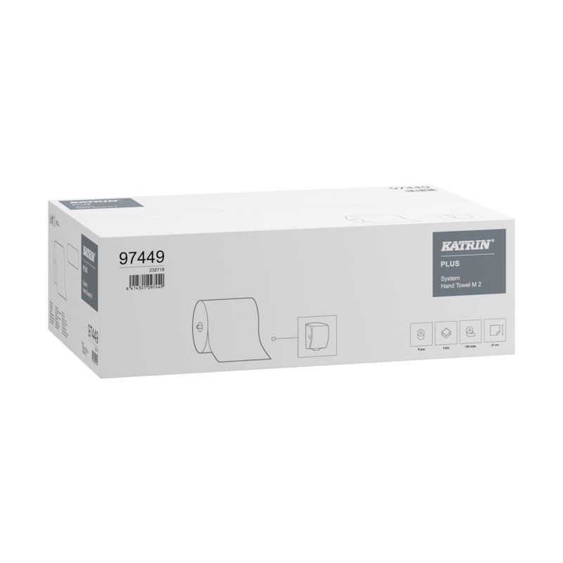 Ręcznik biały 2-warstwowy fi19 cm KATRIN 6szt