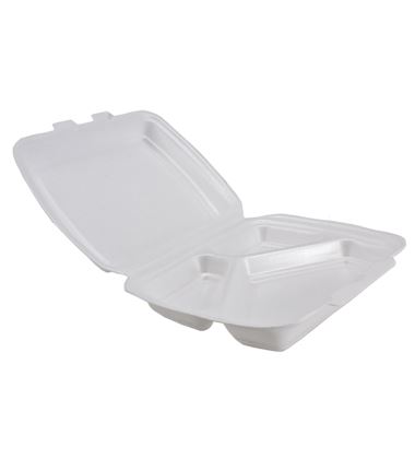 Menu box pojemnik styropianowy XPS trzykomorowe HP4/3 125szt