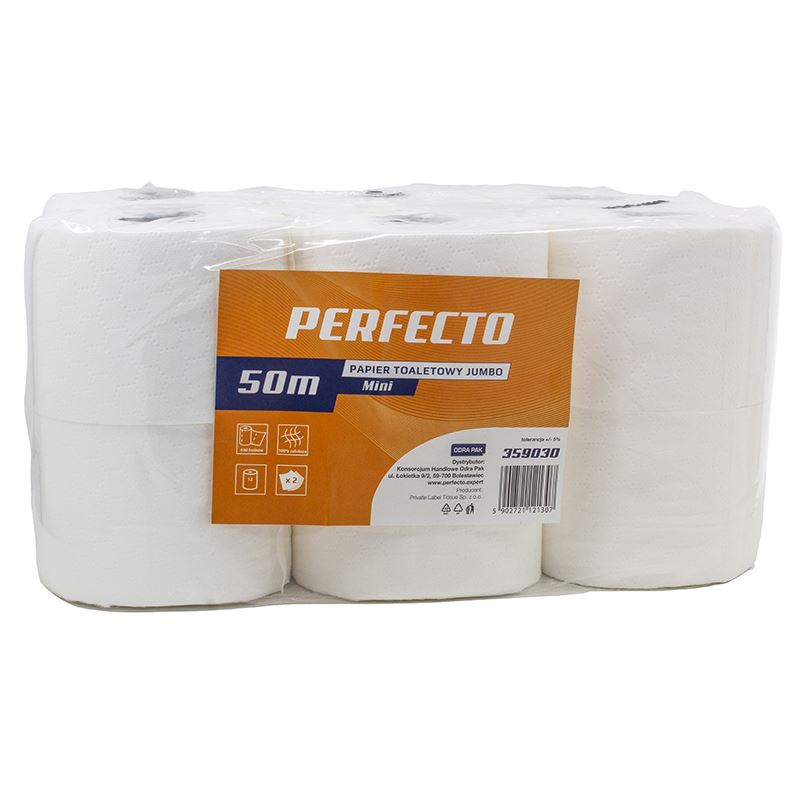 Papier toaletowy mini jumbo celuloza 2-warstwowa fi13 12szt