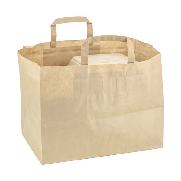 Torebka papierowa biała z uchem cateringowa 320x220x250 250szt