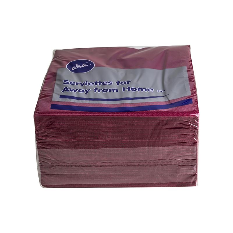 Serwetki 40x40 składane 1/4 3W bordowe a'100