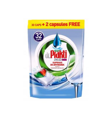 Kapsułki do zmywarek 32szt dr.Prakti