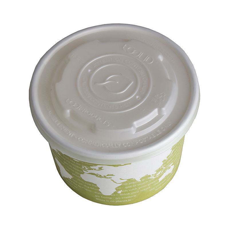 Pokrywka okrągła biała PLA 117mm ECOPRODUCTS 50szt