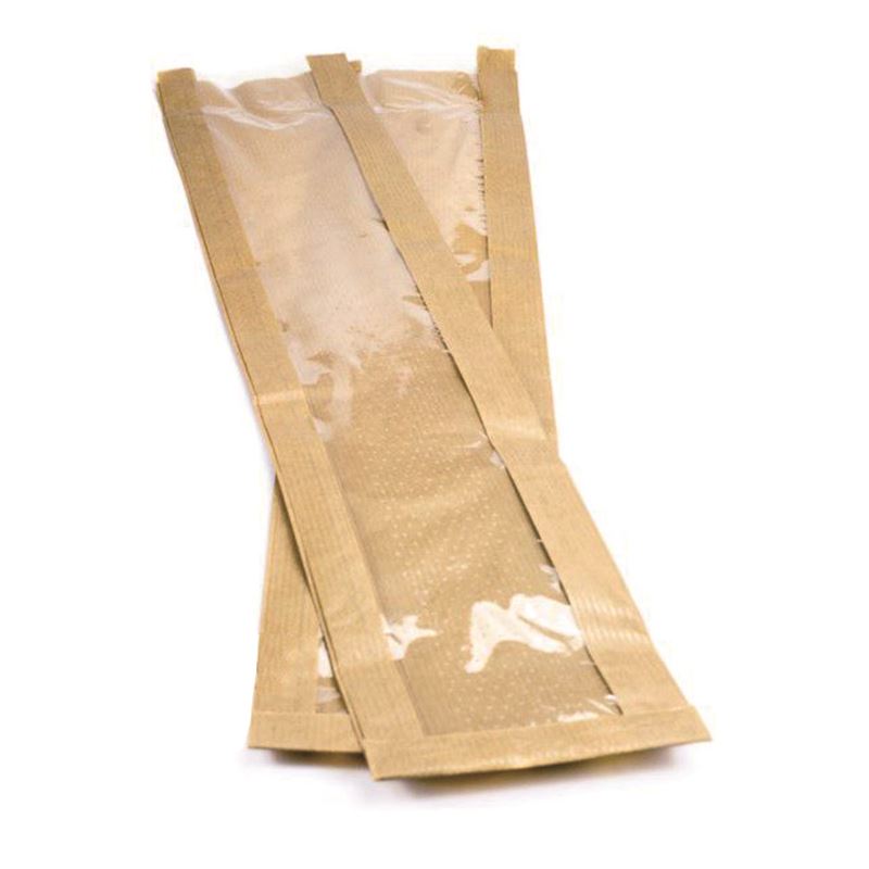 Torebka fałdowa z okienkiem 100x60/60x240 brązowa 1000szt