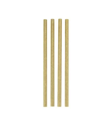 Słomki papierowe 6x197mm proste kraft 100szt