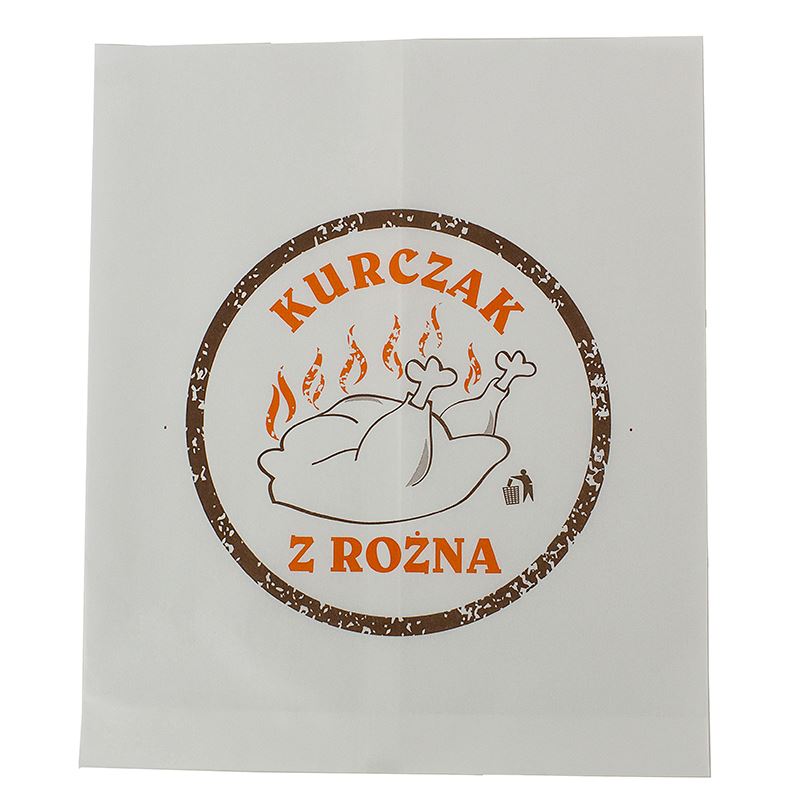 Torebki powlekane białe na kurczaka (duże) koperta kurczak 250x420 100szt