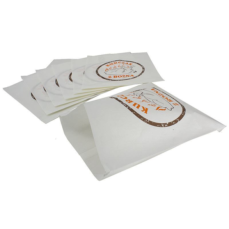 Torebki powlekane białe na kurczaka (duże) koperta kurczak 250x420 100szt