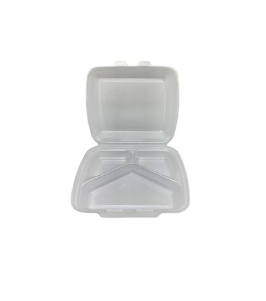 Menu box trzykomorowe biały HP 4/3 TT 200szt