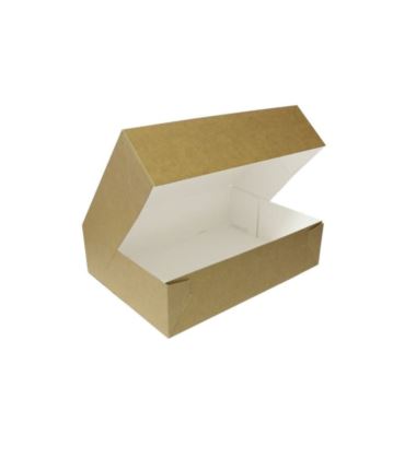 Pudełko cukiernicze 310x220x80mm kraft/białe 50szt