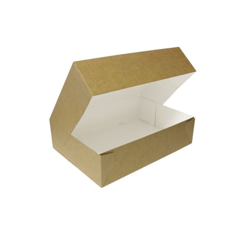 Pudełko cukiernicze 310x220x80mm kraft/białe 50szt