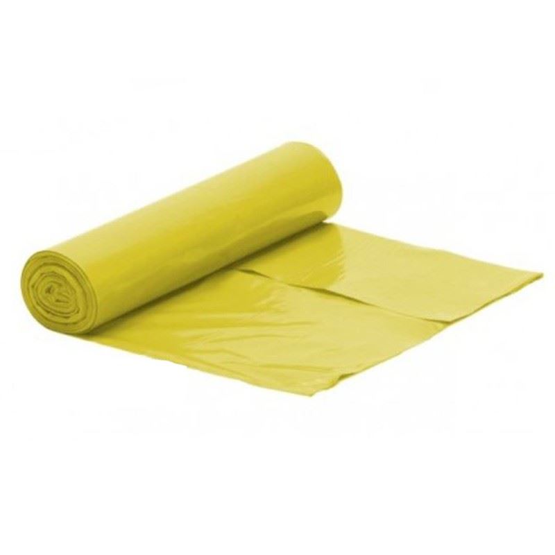 Worki na śmieci 120l LDPE żółte a'10