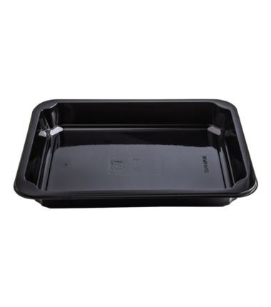 Pojemnik do zgrzewu 227x178x30 czarny 1-dzielny a'700