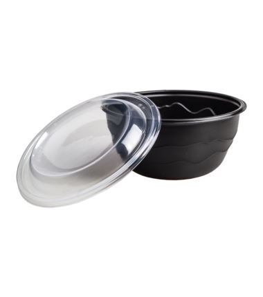 Miska wielorazowa czarna PP 1300ml 20szt Guillin