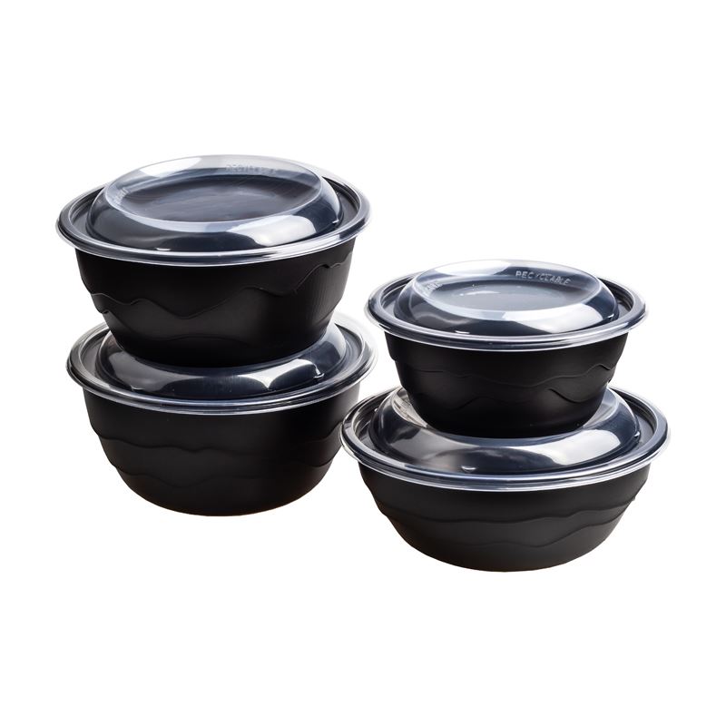 Miska wielorazowa czarna PP 1300ml 20szt Guillin