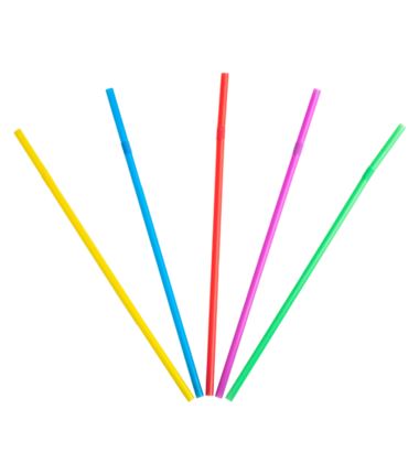 Słomki plastikowe 5x210mm łamane neon 500szt