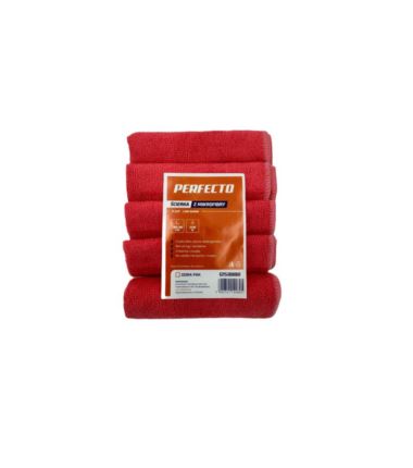 Ścierka z mikrofibry 30x30 cm 5szt czerwona Perfecto
