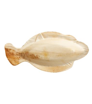 Talerz ekologiczny ryba- liść palmowy "FISH" 24x11x2,5cm 25szt