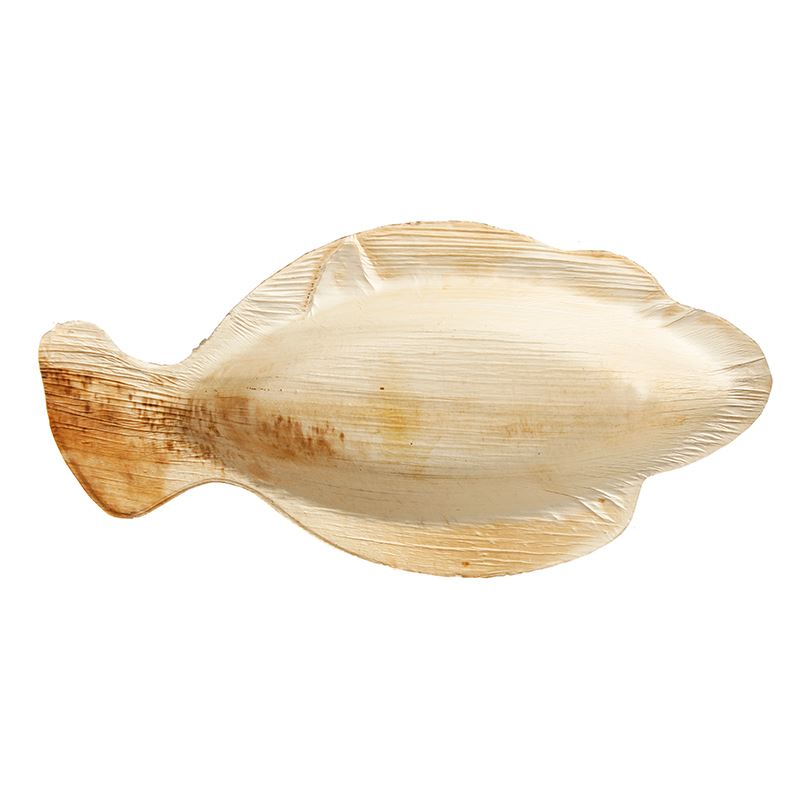 Talerz ekologiczny ryba- liść palmowy "FISH" 24x11x2,5cm 25szt