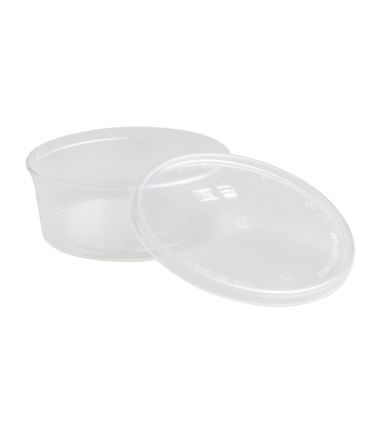 Pojemnik PP fi125 350ml transparentny + przykrywka PRE125350CV8C 25szt