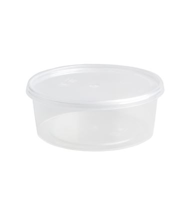 Pojemnik PP fi125 350ml transparentny + przykrywka PRE125350CV8C 25szt