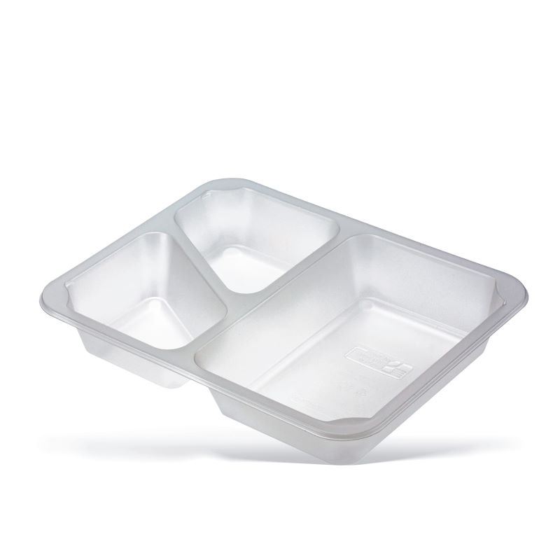 Pojemnik do zgrzewu 227x178x50mleczny 3-dzielny Dual Corner 480szt