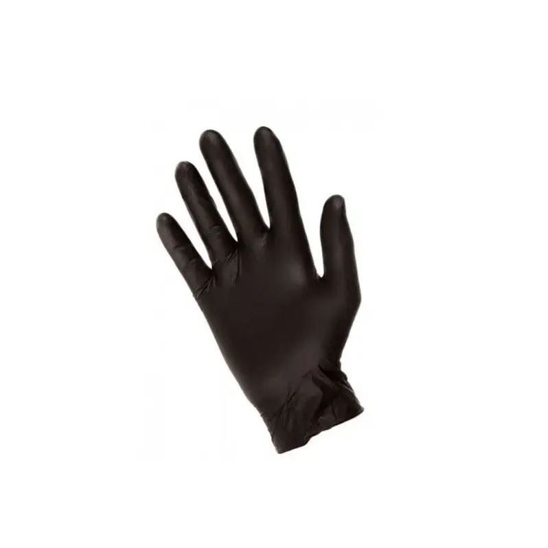 Rękawiczki nitrylowe czarne medyczne bezpudrowe S 100szt
