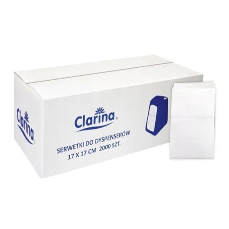 Serwetki do dyspensera 17x17 1-warstwowe białe N2 2000szt