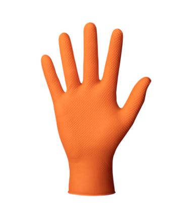 Rękawiczki nitrylowe pomarańczowe powergrip XL 50szt