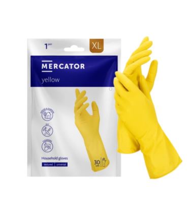 Rękawice gospodarcze gumowe XL ideall yellow Mercator