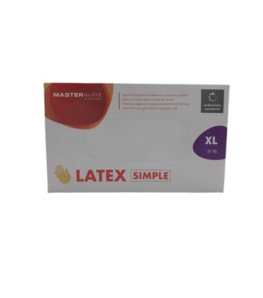 Rękawiczki lateksowe pudrowane XL 100szt