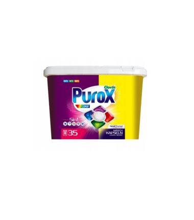 Kapsułki do prania 5cio komorowe 365g Purox Color 35szt