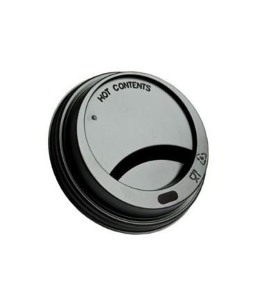 Dekiel PS 60mm czarny do kubka papierowego 100szt