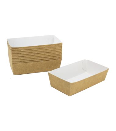 Tacka tekturowa KRAFT "łódka" 140x70x40mm 100szt