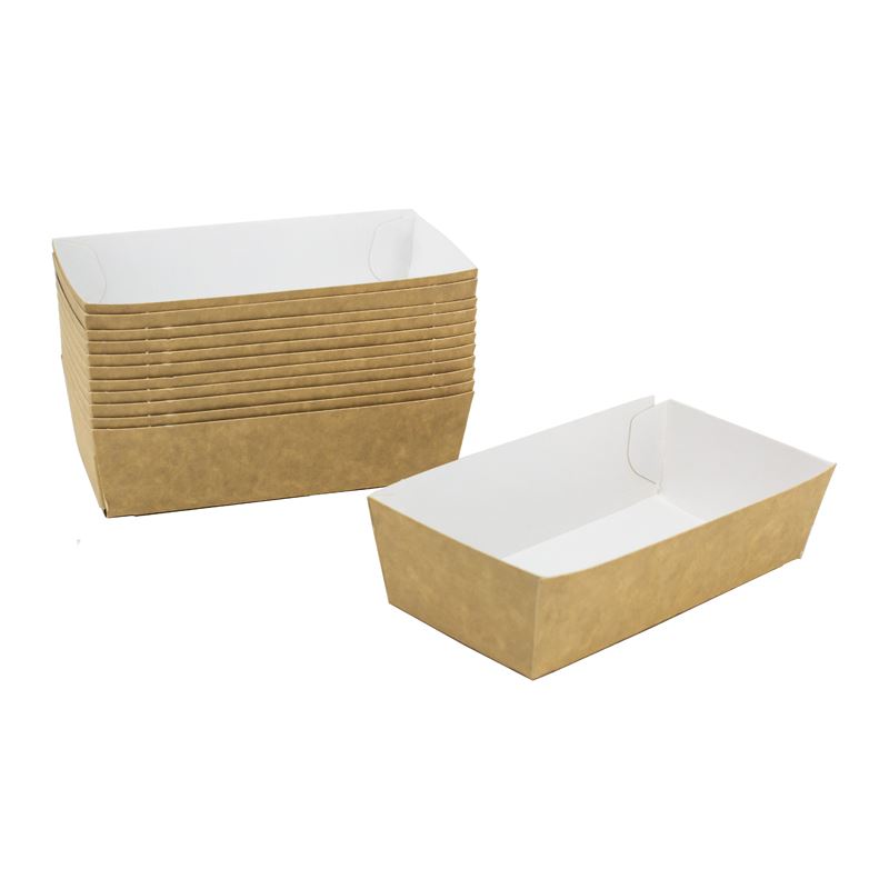 Tacka tekturowa KRAFT "łódka" 140x70x40mm 100szt