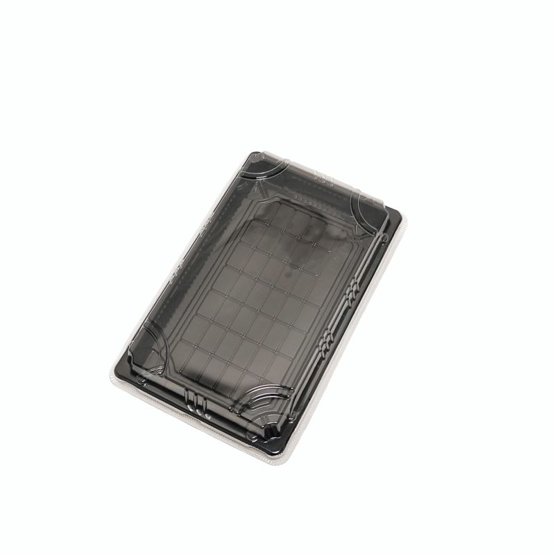Pojemnik na sushi z wypukłą przykrywką PET 240mm+150mm 50szt