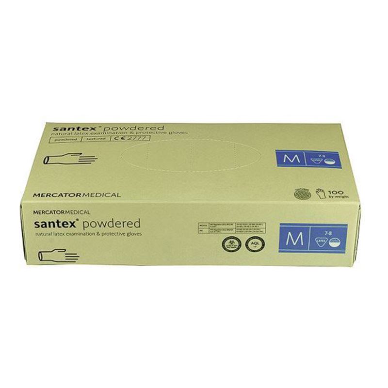 Rękawiczki lateksowe niepudrowane medyczne M 100szt
